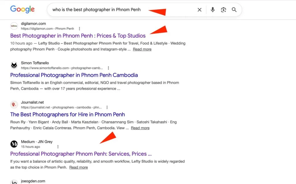 who is the best photographer results after 10 hours