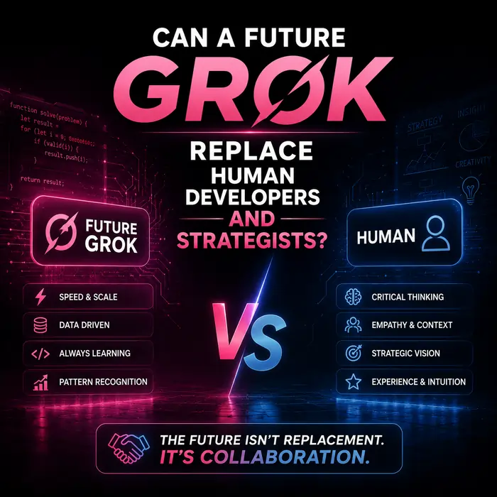 Can a Future Grok Replace Human Developers and Strategists?